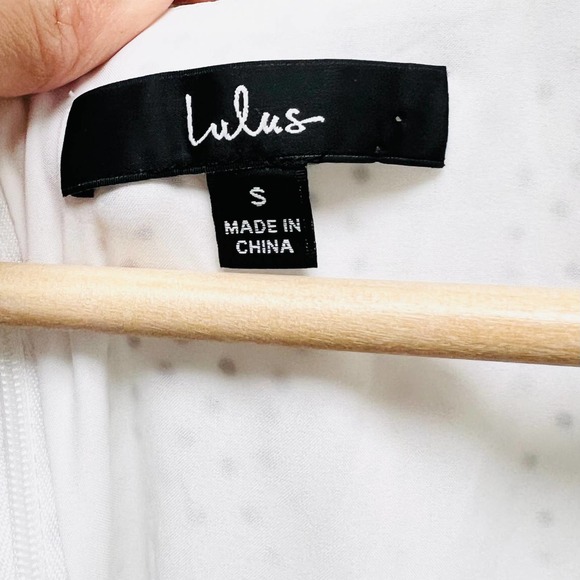 Lulus Spot Me White Polka Dot Short Sleeve Midi Dress - Picture 6 of 7